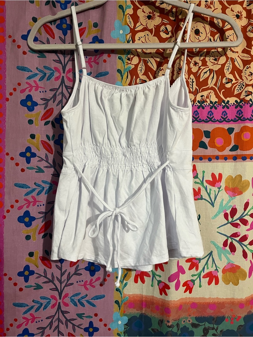 Frankee & Skylarr White Lace-Trim Button-Front Camisole Tank Size Juniors Small - Picture 6 of 10